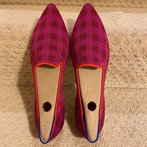 Rothy’s Size 9 Cherry Gingham Pointed Loafers